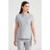 Gray Color Surgical Team Terikoton Thin Fabric V Neck Uniform