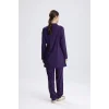 Mor  Cerrahi Tesettür Takım Likra Kumaş Hakim Yaka Forma