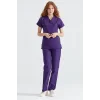 Cerrahi Takım Likralı Kumaş Mor Renk V Yaka Takım