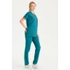 Petrol Yeşili Likra kumaş Cerrahi takım V Yaka Forma