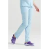 Açık Mavi Tek Alt Pantolon Terikoton İnce Kumaş