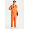 Orange Lycra Surgical Set V Neck Form