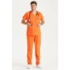 Orange Lycra Surgical Set V Neck Form