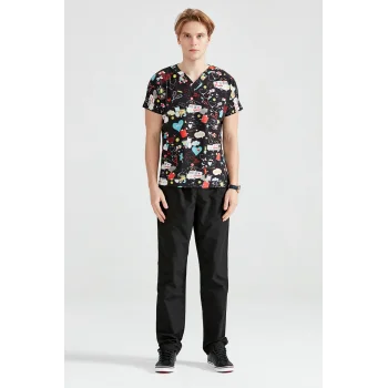 Siyah Ambulans Desenli Likralı Takım Dr Greys Kesim Forma