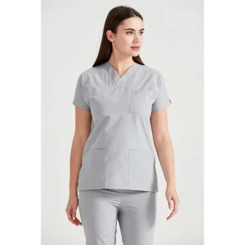 Açık Gri Renk Tek Üst Terikoton Kumaş Dr Greys Kesim