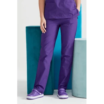 Terikoton İnce Kumaş Cerrahi Tek Alt Dr. Greys Kesim Mor Renkli