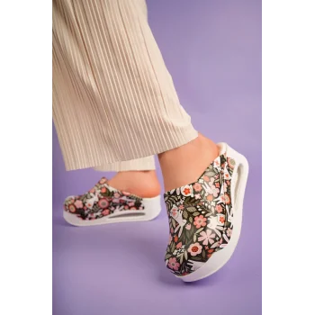 Çicek Desenli Sabo Ortapedik Terlik