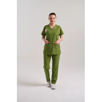 Eczacı Forması Scrubs Likralı Takım Sağlık Bakanlığı Uyumlu-Grasshopper