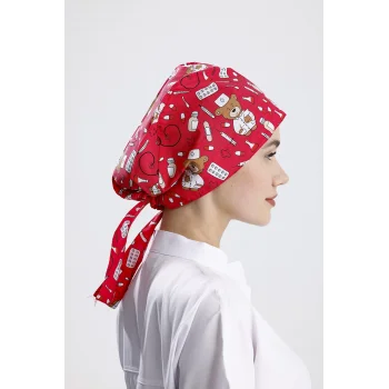 Kırmızı Ayıcık Desenli Cerrahi Bone