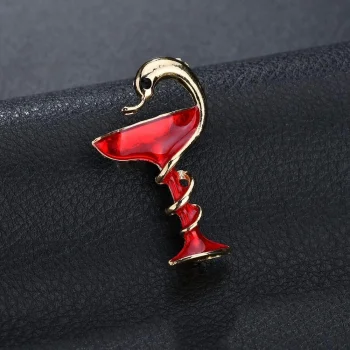 Kırmızı Mineli Eczacılık Amblemi Broş