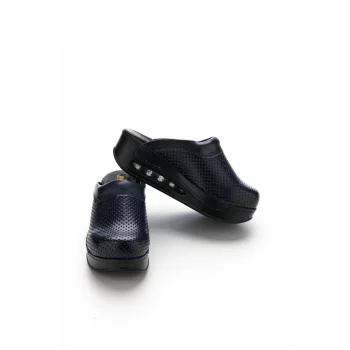 Lacivert Delikli Desenli Sabo Ortapedik Terlik