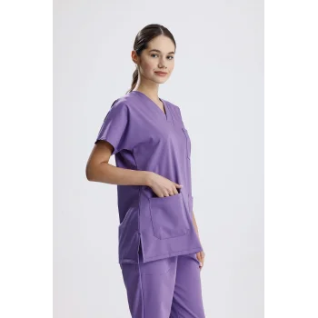 Lila Renk Dosaline Cerrahi Üniforma Takımı