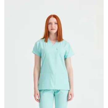 Mint Yeşili Renk Tek Üst Likra Kumaş Dr Greys Kesim