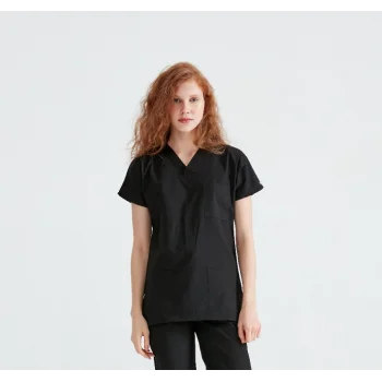 Siyah Renk Tek Üst Likra Kumaş Dr Greys Kesim