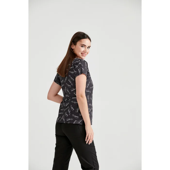 Siyah Atatürk İmzalı Terikoton Cerrahi Forma Takımı İnce Kumaş Dr. Greys Kesim