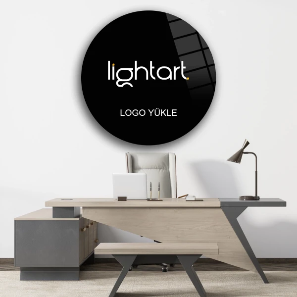 Logonu Gönder Yuvarlak Cam Tabloya Dönüştürelim