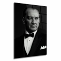 Atatürk Portre Cam Tablo - Dekoratif Modern Tasarım