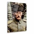 Atatürk Üniformalı Cam Tablo