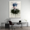 Sulu Boya Atatürk Cam Tablo
