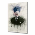 Sulu Boya Atatürk Cam Tablo