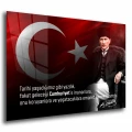 Tarihi Yaşadığımız Gibi Yazdık” Atatürk Sözlü Cam Tablo