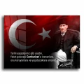 Tarihi Yaşadığımız Gibi Yazdık” Atatürk Sözlü Cam Tablo