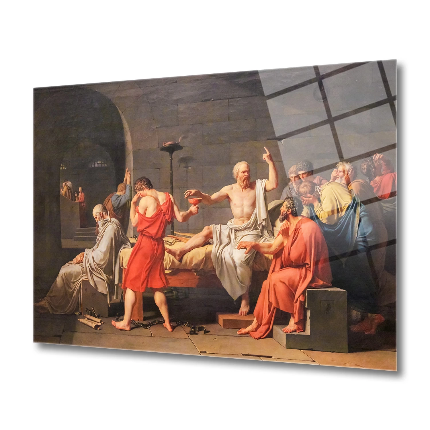 Sokratesin Ölümü Cam Tablo