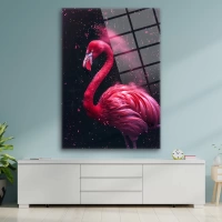 Flamingo Sanat Cam Tablo