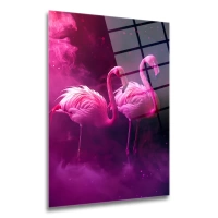 Flamingo Sanat Cam Tablo