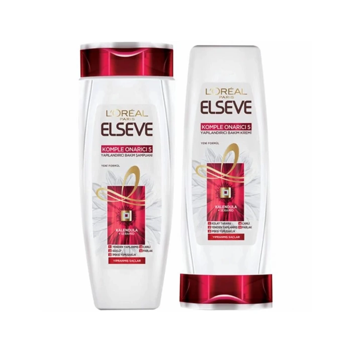 ELSEVE D.LONG ŞAMPUAN VE SAÇ KREMİ BEYAZ 450ML+175 ML