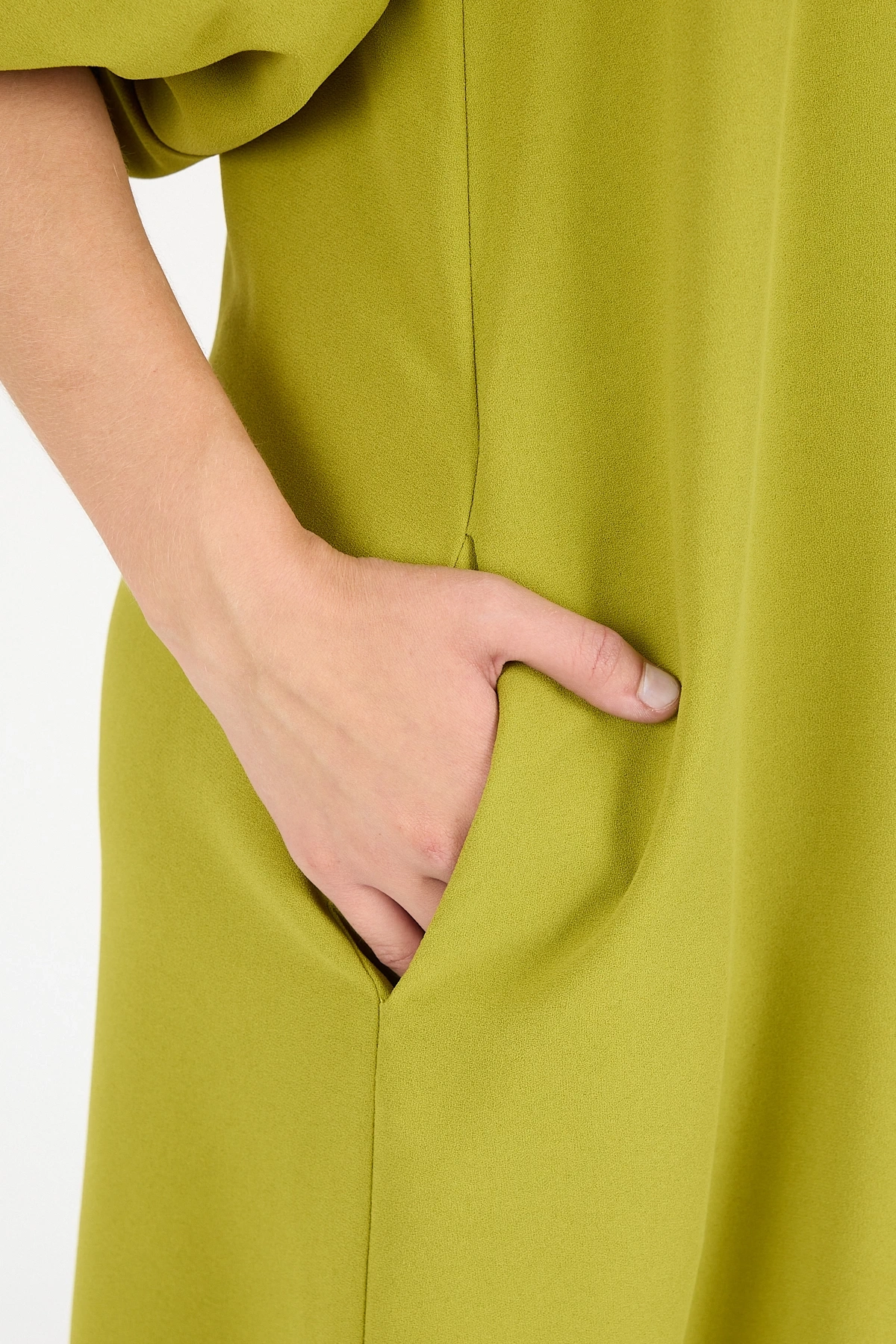 5J255503 KREP FULARLI ELBİSE ASİT