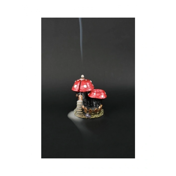 Mantar Ev Geri Akış Şelale Tütsülük Buhurdanlık Saksılık Kalemlik METALİK (10 ADET TÜTSÜ HEDİYELİ)