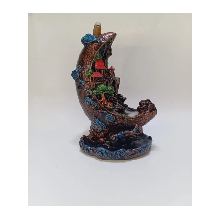 Yamaç Ay Geri Akış Şelale Tütsülük (10 adet tütsü hediyeli)Buhurdanlık Oda kokusu