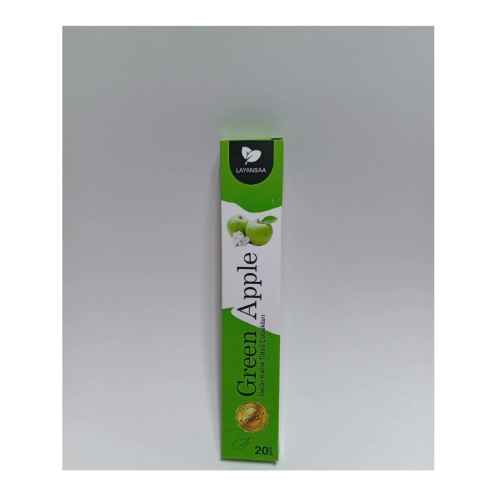 ÇUBUK TÜTSÜ YEŞİL ELMA 20 ADET (1 PAKET) GREEN APPLE LAYANSAA