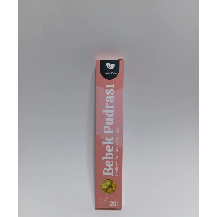 ÇUBUK TÜTSÜ BEBEK PUDRASI 20 ADET (1 PAKET) BABY POWDER LAYANSAA