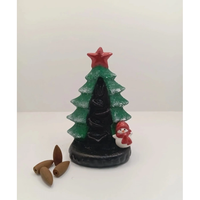 Tedi Sanat Çam Ağacı Yeni Yıl Geri Akış Şelale Tütsülük Buhurdanlık