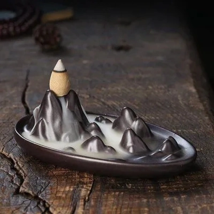 Tedisanat Dağ Evi Backflow Tütsülük | Duman Akışlı & Dekoratif Ürün