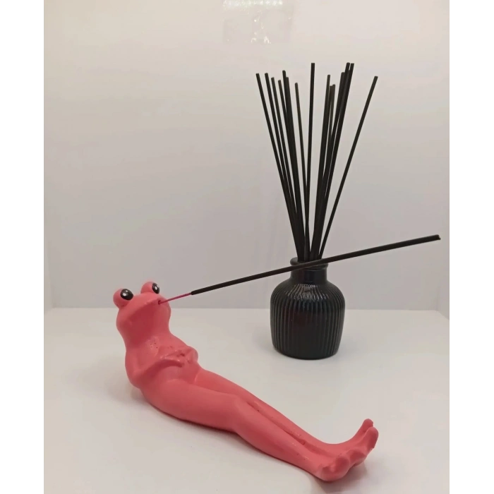 Tedi Sanat TediSanat Pembe Kurbağa Çubuk Tütsülük (20 adet çubuk tütsü hediyeli)