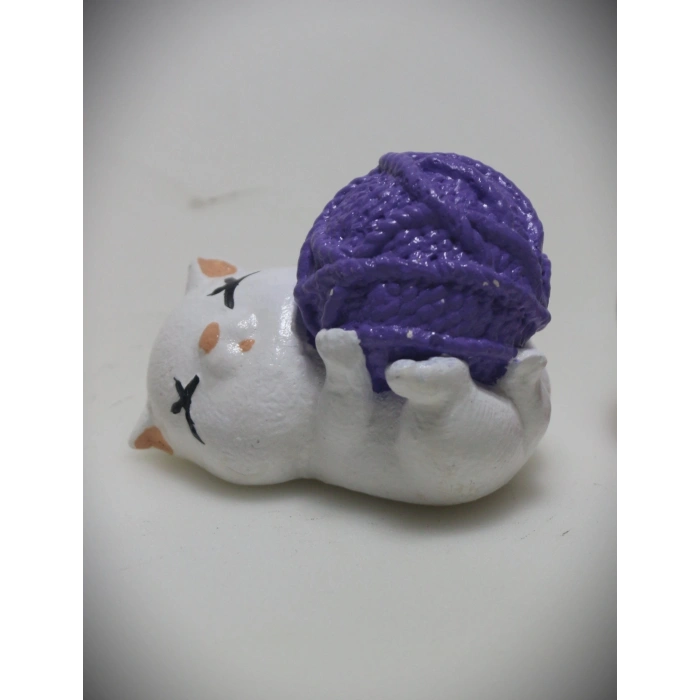 Tedi Sanat Kedi Biblo Dekoratif 3 Lü