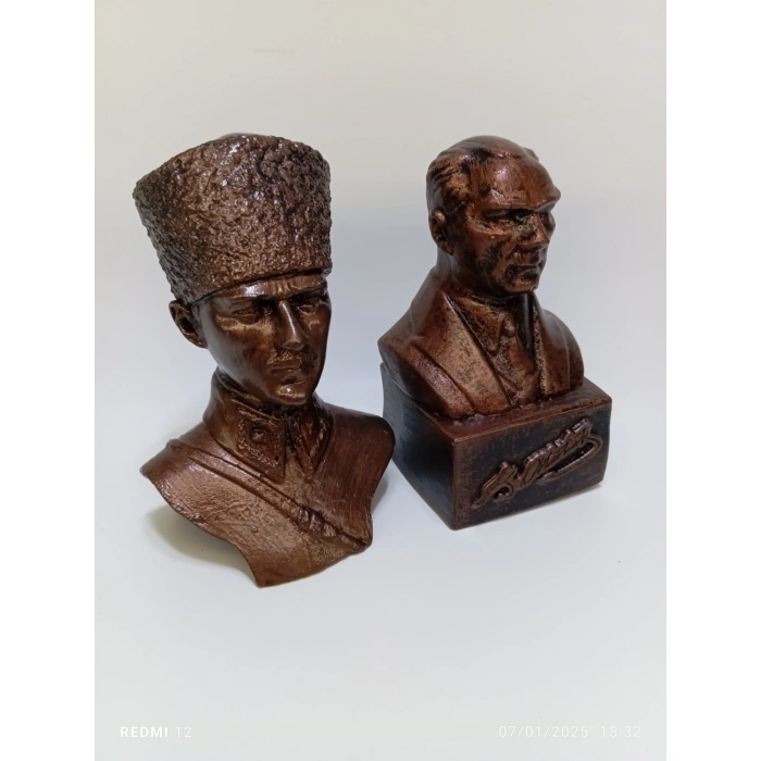 Tedi Sanat Mustafa Kemal Atatürk Büst Heykel 2li