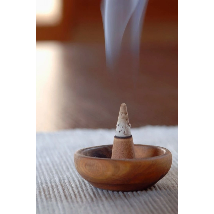 Tedi Sanat Mini Ay Mini Mor Mantar Geri Akış Şelale Tütsülük Buhurdanlık Lotus 10 Adet Tütsü Hediyeli