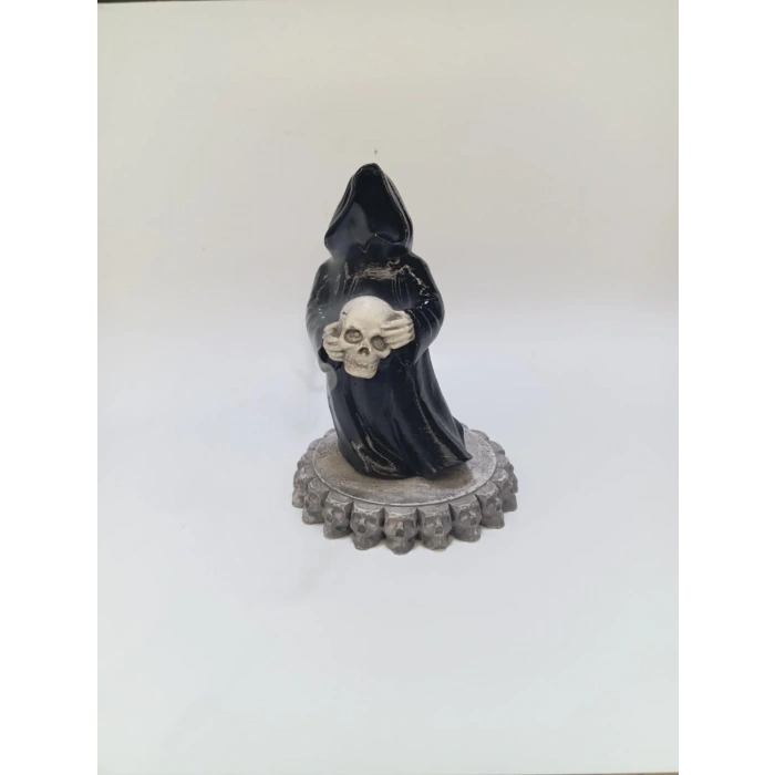 Hayalet Kurukafa Konik Tütsülük (10 Adet Tütsü Hediyeli)Buhurdanlık Oda Kokusu Dekoratif Obje