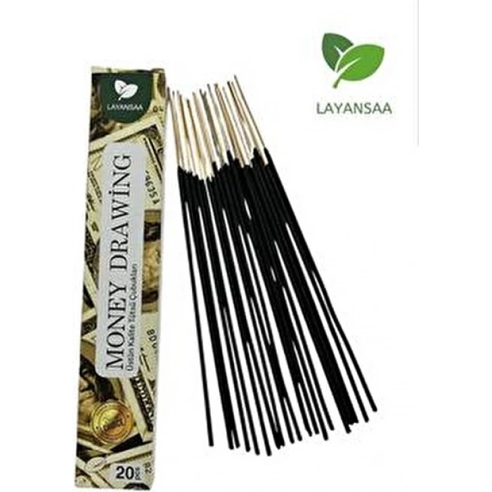 Layansaa Money Drawing Çubuk Tütsü Kutu 20 Adet Siyah Renkli Özel Formül