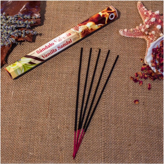 Darshan International Vanilla Sandal Hexa 20li Çubuk Tütsü (1 Saate Kadar Yanma Süresi)