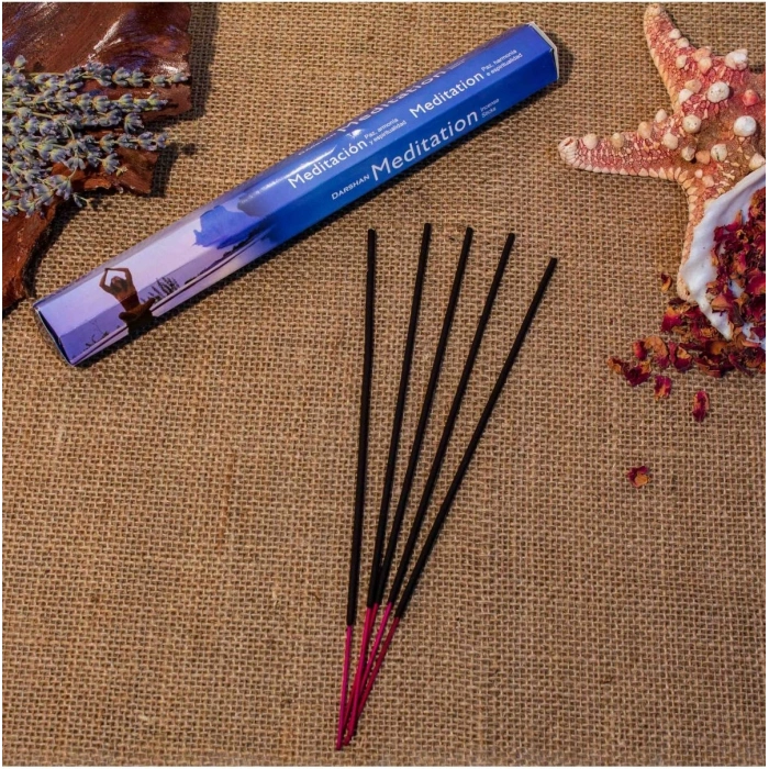 Darshan International Meditation (Meditasyon) Hexa 20li Çubuk Tütsü (1 Saate Kadar Yanma Süresi)