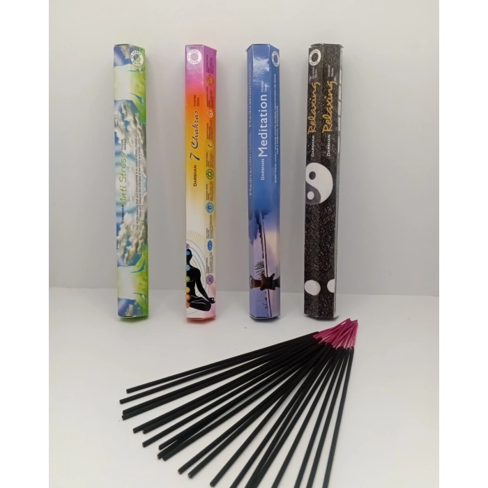 Tedisanat Çubuk Tütsü 80 Adet (4 Paket) Antistres-Meditasyon- 7çakra- Relaxing Darshan