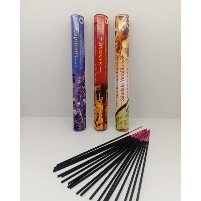 Darshan Çubuk Tütsü 60 Adet (Lavanta- Sandal- Vanilyasandal)