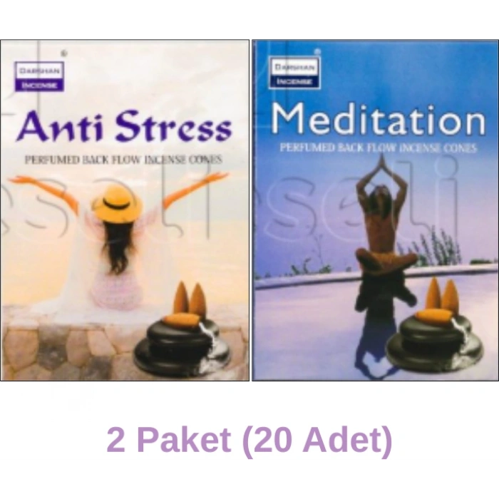 Darshan Geri Akışlı Şelale Tütsü 2li Set (20 Adet Tütsü)