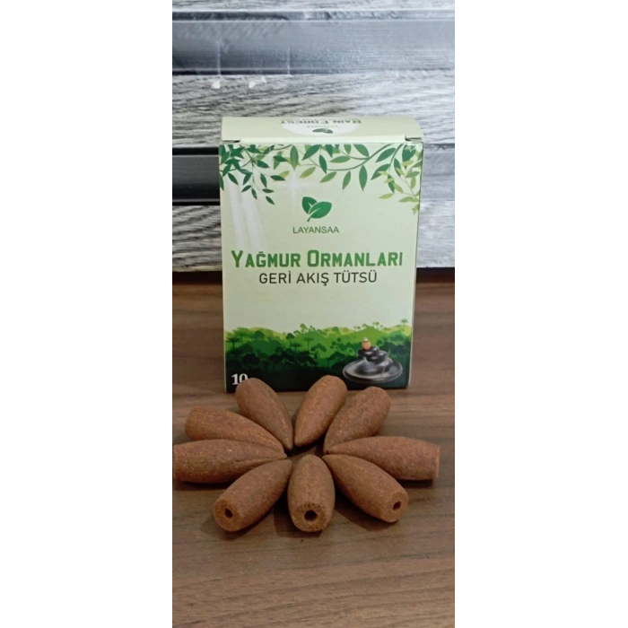 Layansaa 10 Adet Geri Akış Tütsü Rain Forest Kokulu