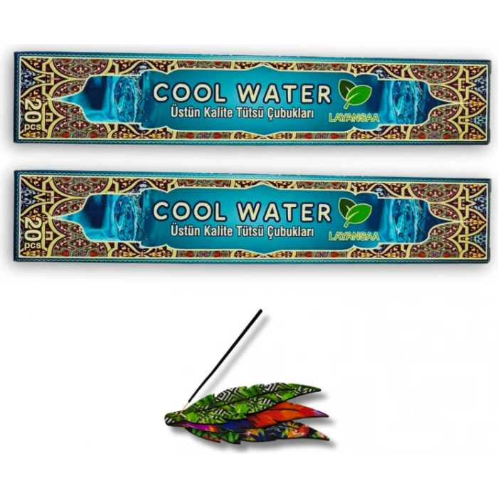 Layansaa Çubuk Tütsü Cool Water 40 Adet 2 Paket + Tütsülük 1 Adet